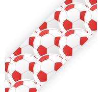 SuperDuperDecor - Football - Bedroom Wall Border - Eco Friendly 1.3m Self Adhesive Strips - Red Balls