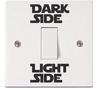 SuperDuperDecor - Light Switch Stickers - Light Side, Dark Side - Black, Colour, or Glow-in-The-Dark. Decal Child Room Lightswitch Wall Vinyl - Black & White