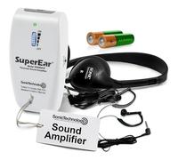 SuperEar SE9000HP Hearing Amplifier - Rechargeable Personal Sound Amplification System with Headphones & Earbuds, 50dB Boost, 3-Tone Selection