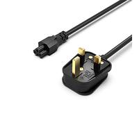Superer 1.2 M Mickey Mouse Power Cable (C5 Cloverleaf) - 3 Prong UK Plug Replacement for LG Smart TVs: 32LB5600 42LN5400 47LB5800 50LB5900 55LB5900 and More - IEC C5 to UK Mains Power Lead