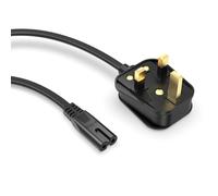 Superer 2M Figure 8 Power Cable UK, IEC C7 2-Pin Mains Lead, Standard Power Cord Compatible with PS5 PS4 PS3, Xbox Series X/S, Xbox One, TV