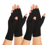 SUPERFA 2 Pairs Compression Arthritis Gloves for Women and Men, Fingerless Gloves for Arthritis Pain Relief, Carpal Tunnel, Rheumatoid and Osteoarthritis