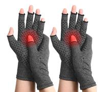 SUPERFA 2 Pairs Compression Arthritis Gloves for Women and Men, Fingerless Gloves for Arthritis Pain Relief, Carpal Tunnel, Rheumatoid and Osteoarthritis