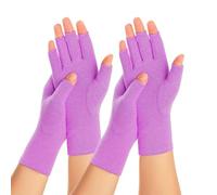 SUPERFA 2 Pairs Compression Gloves for Arthritis for Women and Men, Bamboo Arthritis Compression Gloves for Pain Relief Rheumatoid and Osteoarthritis Fingerless