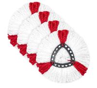 SUPERFA 4 Pack Mop Heads Compatible with Vileda 2-in-1 Turbo Mop | Easy Replacement, Machine Washable and Reusable, Absorbent Fibres, Click-Fit Installation