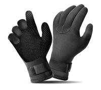 SUPERFA 5mm Neoprene Gloves Swimming, Wetsuit Gloves with Adjustable Strap, 5mm Diving Gloves for Women and Men Cold Water Swimming