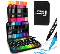 SUPERFA 72 Colours Dual Tip Felt Pens, Colouring Adult Felt Tip Brush Pens for Painting, Sketching, Drawing