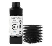 SuperFast 8K 3D Printer Resin Water Washable, 50um Print in 0.5 sec, Made in Korea by 3DMaterials (Black, 1000g)