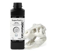 SuperFast 8K 3D Printer Resin Water Washable, 50um Print in 0.5 sec, Made in Korea by 3DMaterials (White, 1000g)