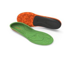 Superfeet Unisex TRAILBLAZER Comfort Insoles, Carbon Fiber Orthotic Support Inserts for Cushion in Hiking Boots and Trail Shoes, Green/Orange, B (UK 2-3.5)