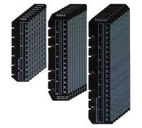 SUPERFINDIN 24Pcs 3 Styles Plastic Bookmark Rulers Marker Planner Rulers Pages Finder Ruler Book Mark Measuring Tools for Magazine Notebook Journal Handbook Black