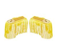 SUPERFINDINGS 1 Pair 2Pcs Gold Fringe Epaulettes Honor Guard Fringe Epaulet Orchestra Uniforms Shoulder Epaulettes Clothes Accessories for Halloween Cosplay Carnival Dress Up