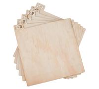 SUPERFINDINGS 1 set 6pcs Wooden A-Z Record Divider Record Sorting Label Board, CD, Magazine Storage and Organization Tool Layered Compartment Divider