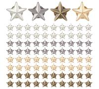SUPERFINDINGS 100Pcs Alloy Star Badge Lapel Pin Pentagram Brooch Pin Veterans Day Star Pins Backpack Military Award Pins Labor Day 4th of July rial Day Stars Brooches for Costume Decorations, Metal