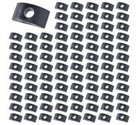 SUPERFINDINGS 100Pcs M8 Half Moon Nuts Washers 3.1x1.6cm Thickened Half Moon Nuts Spacer Furniture Desk Connector Hardware for Table Liner Closet Cabinet Bed Washer,Hole:8mm