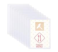 SUPERFINDINGS 10Pcs 8.3x12inch Clear Sheet Protectors Plastic A4 Paper Protectors Rigid Print Protectors Waterproof Hard Document Photo Sleeves Holder Rigid Print Protectors for Menu File