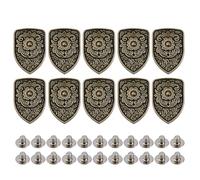 SUPERFINDINGS 10Pcs Alloy Antique Bronze Screw Rivets Leather Decorative Rivets Leather Rivet Kit Vintage Metal Button Replacement for DIY Craft Decoration 37.5x26x6mm