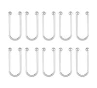 SUPERFINDINGS 10Pcs Alloy Bikini Clips Silver U Shape Ring Buckle Metal Bra Connector Linker Bikini Buckles for Swimwear Front Clasp Garment Accessory DIY Supplies