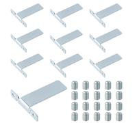 SUPERFINDINGS 10Pcs Aluminum Alloy Frame Brackets Heavy Duty Interlocking Photo Frame Bracket Hanging Hook T Shaped Clip Bracket for Large Picture Display Art Gallery Wall