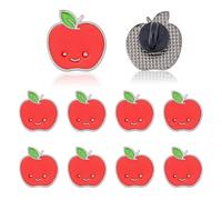 SUPERFINDINGS 10Pcs Apple Pins Alloy Enamel Fruit Lapel Pin Apple Enamel Pins Bulk Cute Fruit Brooches Red Apples Jewelry Gifts for Back to School,2cm/0.8"