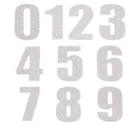 SUPERFINDINGS 10Pcs Large Rhinestone Number Patches Glitter Self-Adhesive Number Patches Self-Adhesive 0-9 Alphabet Bling Rhinestone Letter Stickers for DIY Clothing