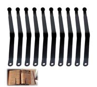 SUPERFINDINGS 10Pcs Metal Book Stand Page Clips Book Page Holder for Reading Steel Black Book Stand Clips Press Torsion Spring Replacement for Cookbook Textbook 4.4inch