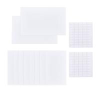 SUPERFINDINGS 10Pcs Plastic Flat Blank Plate 13cm Wall Hole Cover Plate with 100Pcs Double Faced Adhesive Tape Dustproof Cover for Wall Ceiling Plasterboard Hole Covering