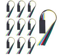 SUPERFINDINGS 10PCS Ribbon Bookmarks Bible Bookmark PU Leather Bookmarks with Black Label Multi Page Ribbon Marker Page Markers with 5 Ribbons Book Mark for Reader Book Lover