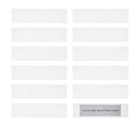 SUPERFINDINGS 12 Pack Acrylic Wall Name Plate 8.03x1.9inch Office Name Plate with Adhesive Tapes Clear Rectangle Sign Holder Acrylic Blank Boards for Door Office Nameplate Display Trays