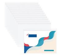 SUPERFINDINGS 12 Pack PVC Hard Sheet Protectors 9.65x12.4 Inch/24.5x31.5cm A4 Waterproof Resealable Zip Paper Page Protectors Clear Hard Plastic Sleeves for Postcards Photos Trading Cards