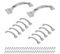 SUPERFINDINGS 12 Sets Utility Door Pulls 4.45" Hole Center Drawer Pulls Handles Platinum Pull Handle Retro Decorative Cabinet Pull Rustic Iron Drawer Handles Metal Handles for Cabinet Drawers Doors
