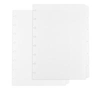 SUPERFINDINGS 12 Sheets 8 Disc A5 Tab Dividers 6-Tab A5 Binder Dividers White Discbound Divider with 6 Tabs Plastic Divider Disc Bound Planner Index Pages, 21x15.7cm
