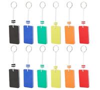 SUPERFINDINGS 12Pcs 6 Colors Floating Keychain for Boat Keys 15.5.cm Oval Float Key Ring Keychain EVA Pendant Keyring with Iron Key Rings for Boating Fishing Kite Surfing Sailing and Outdoor Sports