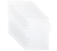 SUPERFINDINGS 12Pcs Discbound Dividers 6 Rings Clear PVC Index Tab Divider Planner Supplies Dividers Tab Binder Index Notebook Accessories for Journal Notebook