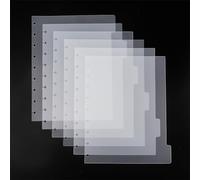 SUPERFINDINGS 12Pcs Semi-Transparent Blank Top Index Dividers Acrylic Discbound Notebook Dividers 9.25''x7.48'' Blank Index Dividers for Notebooks Planners