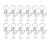 SUPERFINDINGS 12pcs Space Keychain Set 8.5cm Astronaut Spacemen Charm Cool Keychains for Men Women Alloy Car Key Chain Space Theme Accessories Rocket Planet for Backpack