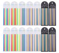 SUPERFINDINGS 14Pcs 7 Colors Transparent Highlighter Tape Reusable Clear Sticky Tabs for Annotating Books Long Highlighting Strips Page Markers Sticky Notes Aesthetic Office Supplies