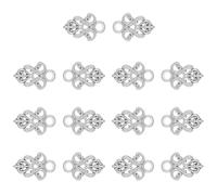 SUPERFINDINGS 14Pcs Metal Corset Eyelets Alloy Platinum Cloak Clasp Fasteners Cape Cloak Clasp Sew On Dirndl Eyelets Sew On Hooks and Eyes Cardigan Clip Snap Lock Clasps Findings for Dress Accessories