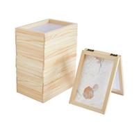 SUPERFINDINGS 14Pcs Wooden Paper Making Screen Paper Making Frame Papermaking Mould Frame with Mesh for Dried Flower Handcraft DIY Papers Craft Papermaking Supplies, Inner Diameter: 6.14×4.02"