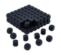 SUPERFINDINGS 150 Pcs Blank Acrylic Dice 16mm/0.63Inch Black Six-Sided Cubes Dice Cube Smooth Surface Cubes for Board Game DIY Sticker Math Teaching Party Favor Craft Supplies, Black