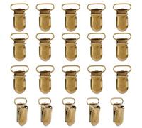 SUPERFINDINGS 15PCS Iron Heavy Duty Rug Hanging Clips 3.5x2.3cm Bronze No Slip Suspender Clips Sheet Straps Holder Fasteners Rug Grippers Clip for Tapestry Towel Shawl