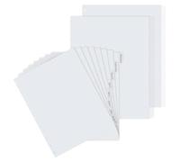 SUPERFINDINGS 16 Sheets 11-Disc Discbound Dividers Letter Size 8 Tab Binder Dividers Poly Tab Divider Blank Write On Page Index Divider for Planner Notebook School Office