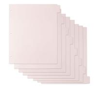 SUPERFINDINGS 16 Sheets Plastic Binder Dividers A4 Notebook Index Divider Sheets with 3 Holes Durable Index Tabs for School Office Home Business DIY Planner Organization,Pink