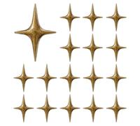 SUPERFINDINGS 16Pcs Alloy Star Brooch Pins Four-Point Star Lapel Pin Antique Bronze Stars Brooches Decorative Metal Elegant Stars Pin for Backpack Clothes Jackets Hats Decor,4.1x2.95cm/1.61x1.16in