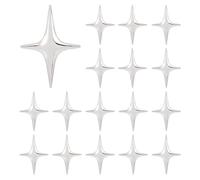 SUPERFINDINGS 16Pcs Alloy Star Brooch Pins Four-Point Star Lapel Pin Stars Brooches Decorative Metal Elegant Stars Pin for Backpack Clothes Jackets Hats Decor,4.1x2.95cm/1.61x1.16in, Metal, no