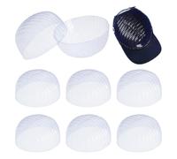 SUPERFINDINGS 16PCS Hat Shaper Inserts for Baseball Caps 7.48x7.67inch Plastic Clear Half Hat Stay Hat Shaper Hat Support Portable Baseball Cap Holder for Shop Display