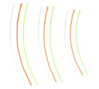 SUPERFINDINGS 18Pcs 9 Styles Fly Fishing Leader Connector Nylon Fishing Wire Leaders 30lb Clear and High-Vis Fishing Braided Leader Loop Connectors for Fly Fish Line