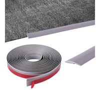 SUPERFINDINGS 19.7Ft/6M Carpet Edge Trim Strip Carpet Floor Transition Strip 30mm Wide Self Adhesive Edging Trim Flexible Floor Transition Strip Grey PVC Threshold Cover for Doorway Kitchen Hallway