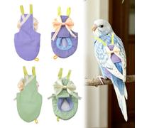 SUPERFINDINGS 2 Pack Bird Diapers with Bowknot Reusable Bird Flight Suits Adjustable Harness Clothes Parrots Nappy Costume for Green Quaker Parrot Monk Parakeet Birds
