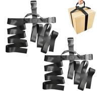 SUPERFINDINGS 2 Pack Box Carrying Strap with Handle 1.16-1.85m/45.6-72.8" Adjustable Box Handle Strap Cross-Shaped Style Nylon Carry Straps for Moving Storage Totes Appliances Suitcases Cylinder
